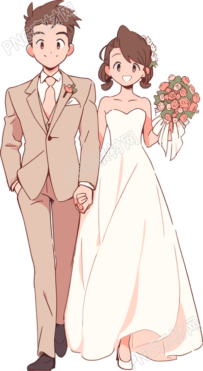 婚禮新娘新郎插圖