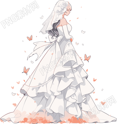 婚禮新人PNG素材