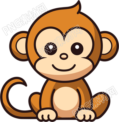 猴子卡通插畫素材