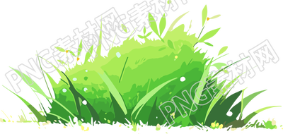 小草卡通插畫素材