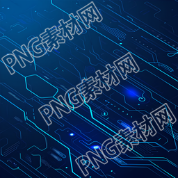 蓝色科技背景PNG图形素材