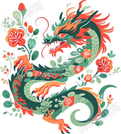 中國(guó)龍插畫元素