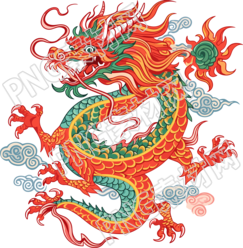 中國(guó)龍彩色插畫