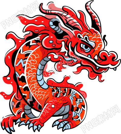 中國(guó)龍卡通插圖