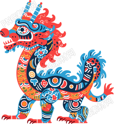 中國(guó)龍透明背景插圖