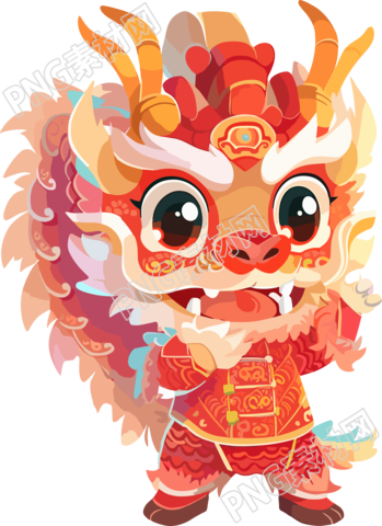 舞龍簡潔插圖