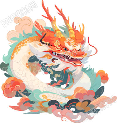 中國龍簡單插畫
