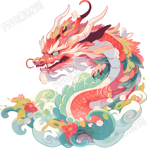 中国龙春节PNG插画