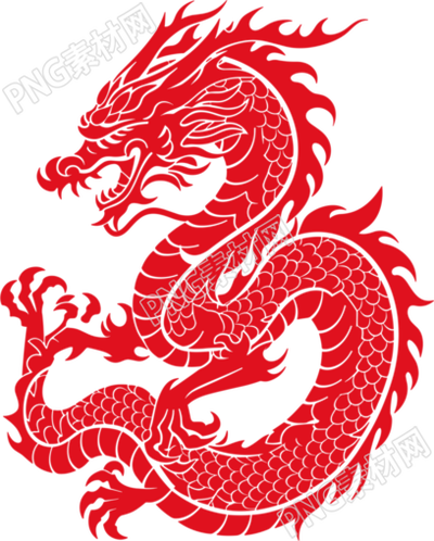 中國龍簡約設計元素