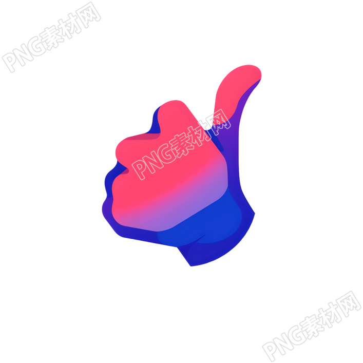 大拇指图标插画