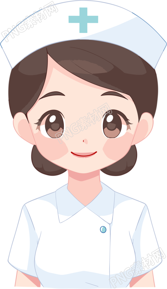 卡通护士扁平插画