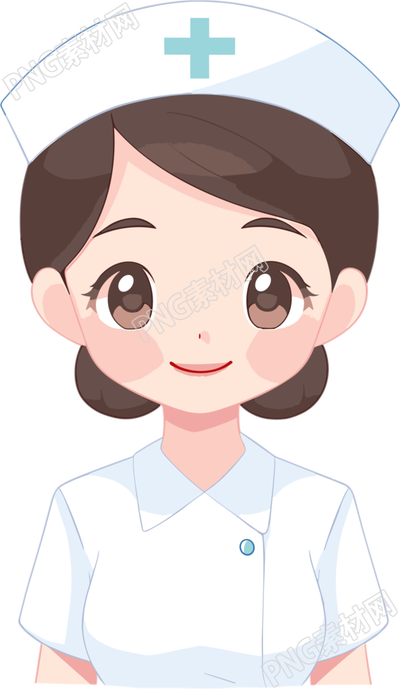 卡通護士扁平插畫