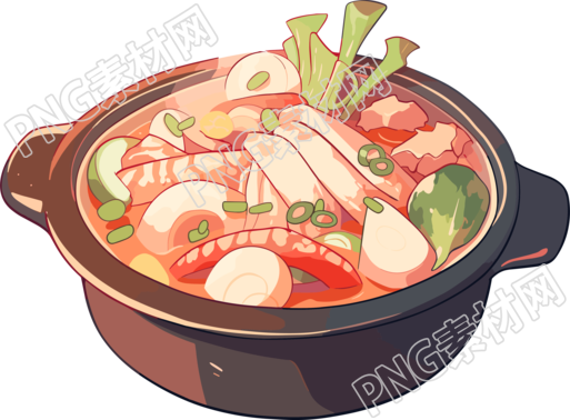 卡通火锅插画设计素材
