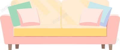沙發(fā)白底插畫