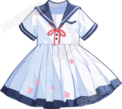 衣服卡通透明背景插圖
