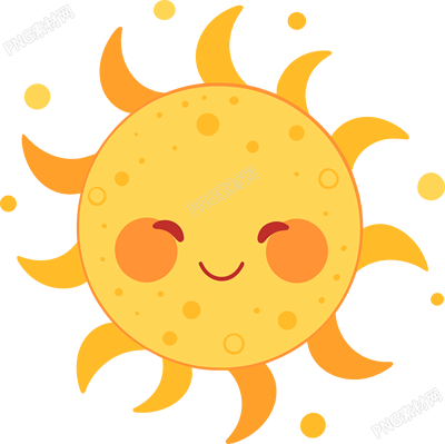太陽卡通平面插圖