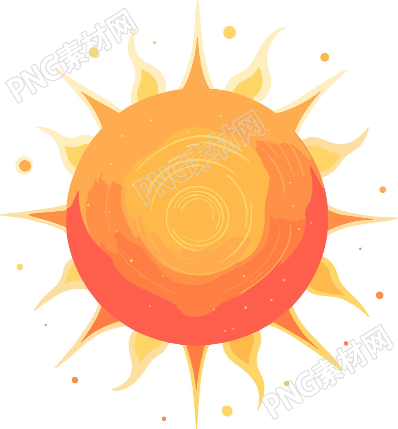 太阳卡通插画设计元素