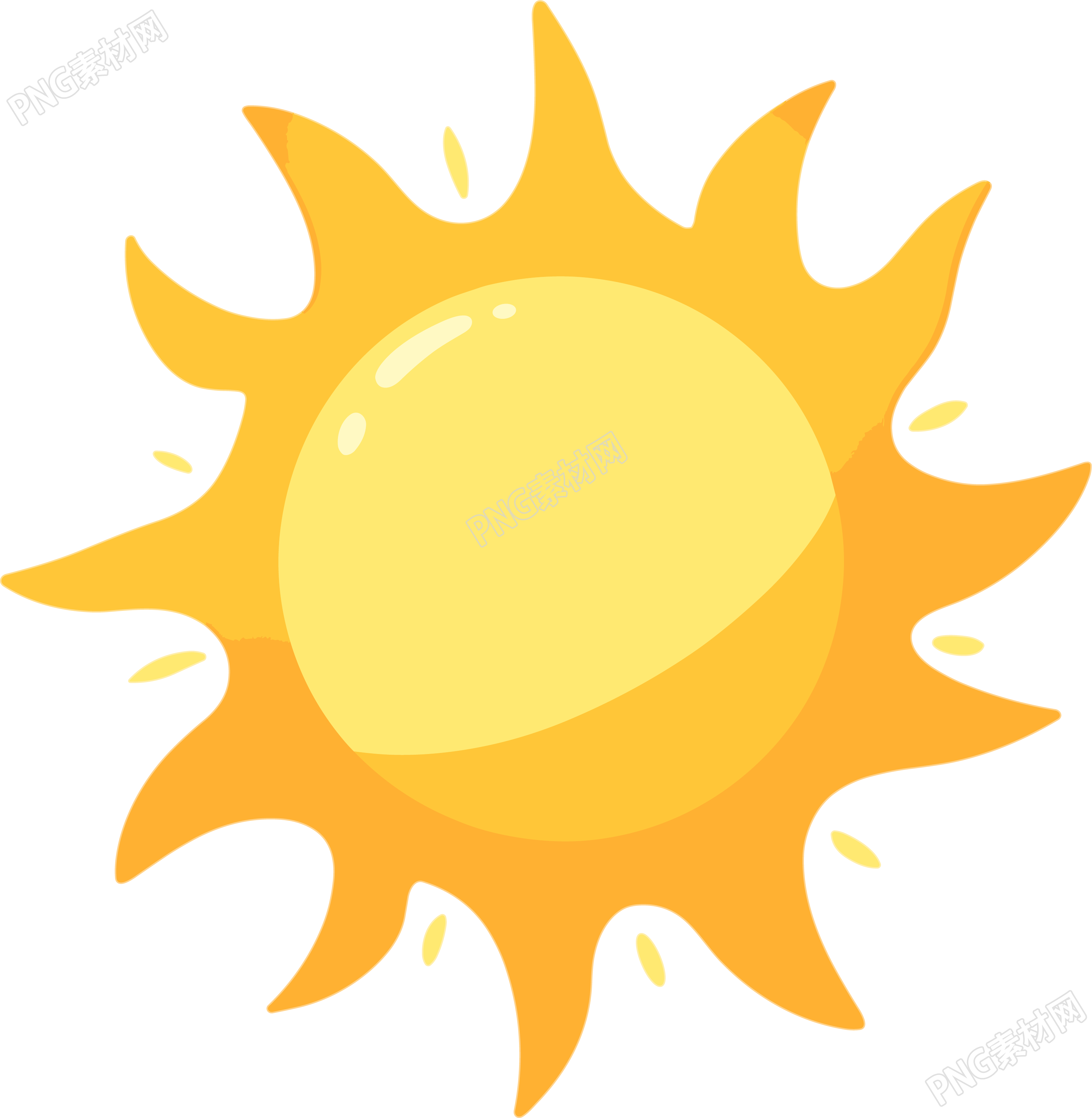 太阳卡通PNG图形素材