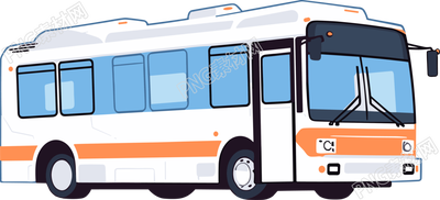 公交車卡通創(chuàng)意插圖