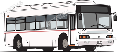 公交車卡通簡約素材
