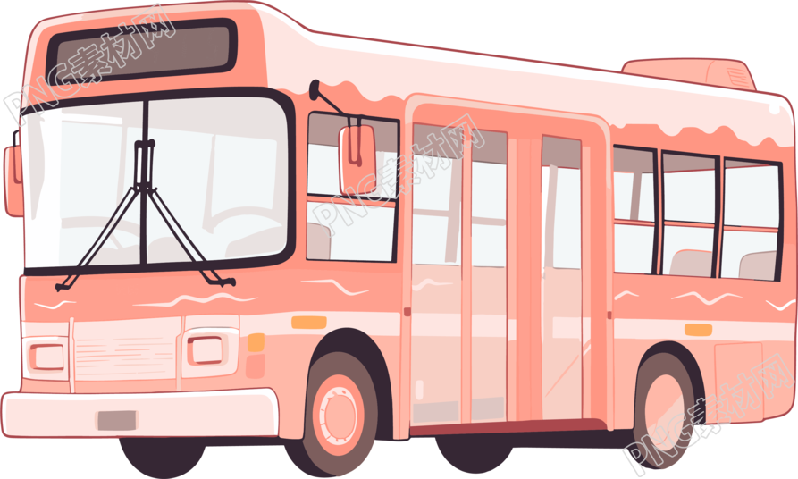 公交车卡通插图