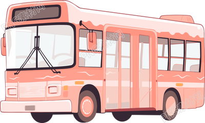 公交車卡通插圖