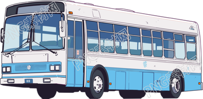 公交車卡通插畫