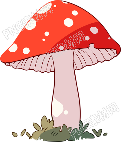 蘑菇卡通透明背景素材