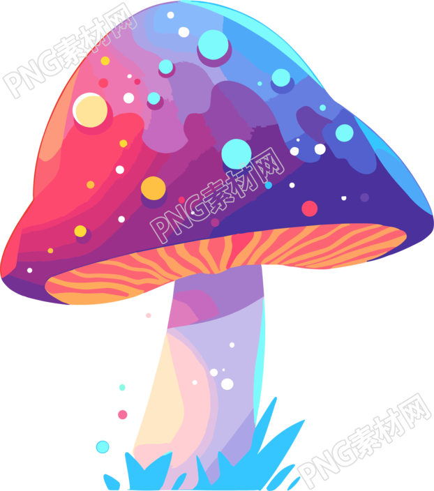 蘑菇卡通平面插画