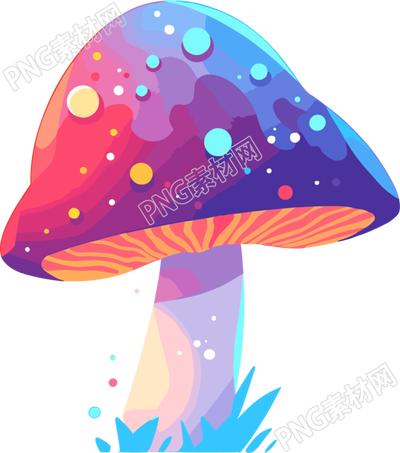 蘑菇卡通平面插畫