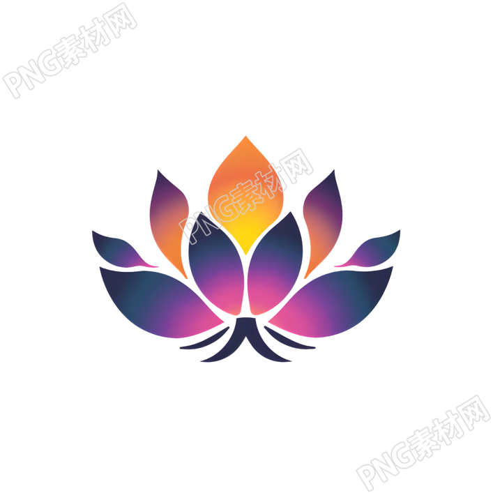 莲花logo插画素材