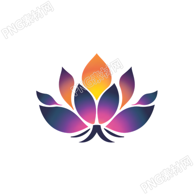蓮花logo插畫素材