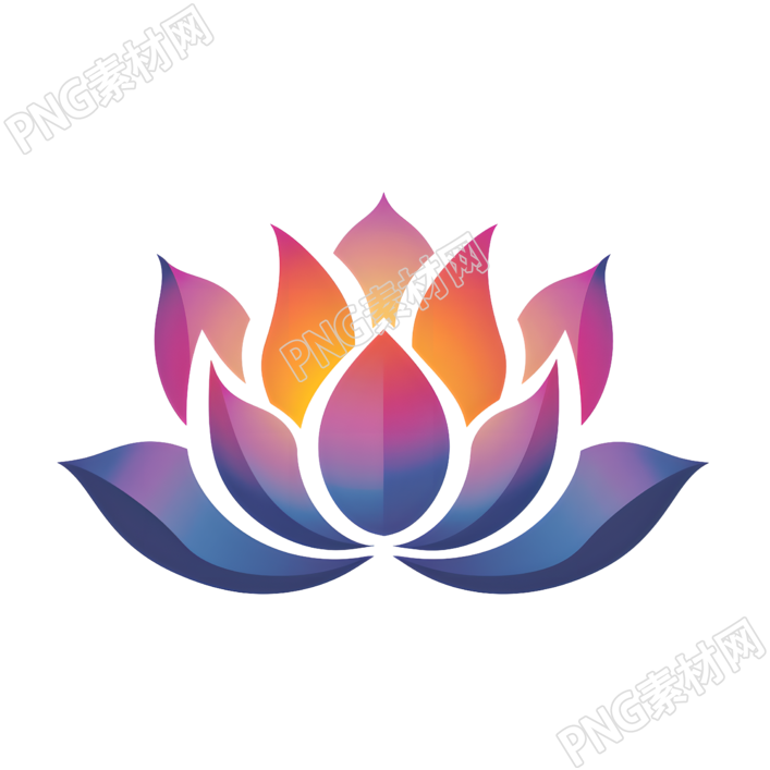 蓮花logo透明背景素材