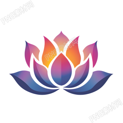 蓮花logo透明背景素材