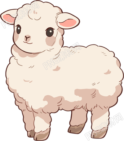 小羊卡通插圖