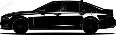 汽車剪影可商用插畫