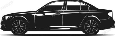 汽車剪影插畫素材