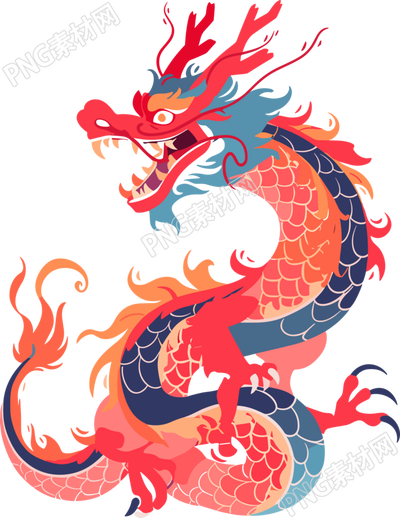 龍矢量平面插畫