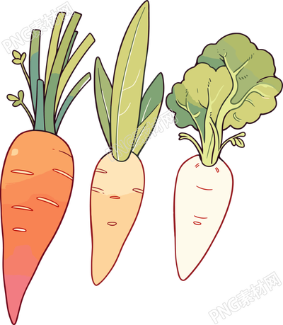 蔬菜水果卡通PNG插畫