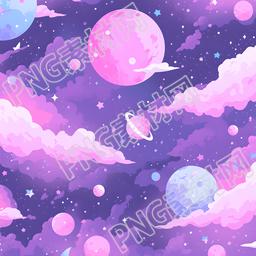 太空背景扁平插畫