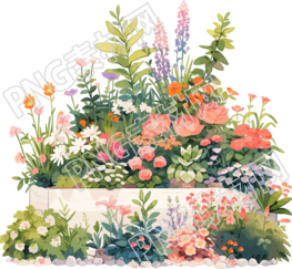 花園卡通插圖