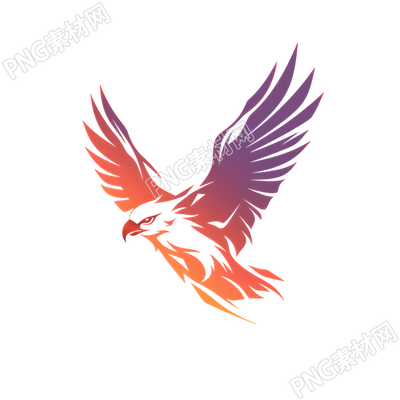 老鷹logo漸變插圖