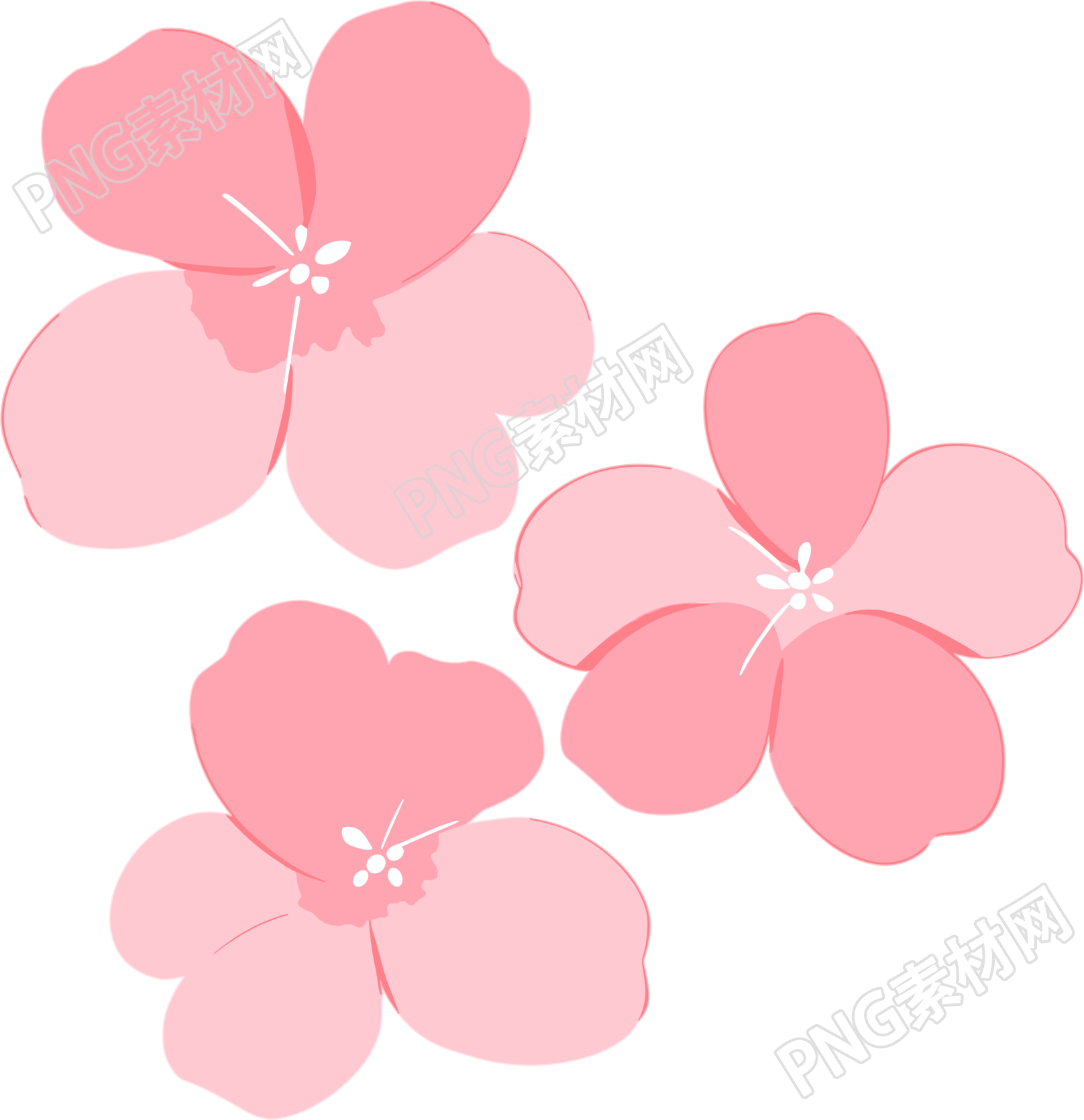 花瓣简单扁平素材