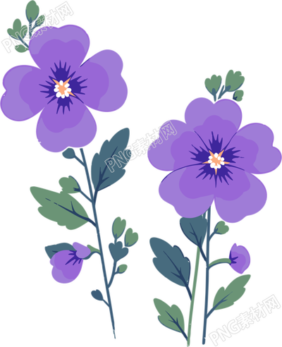 花朵平鋪插畫素材