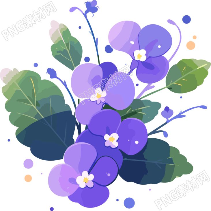 花朵可商用插画