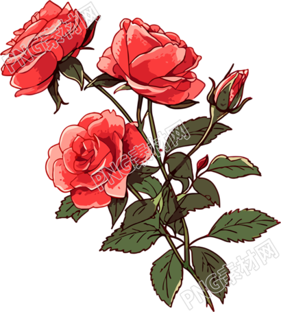 花朵插画元素