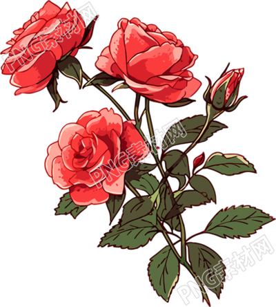 花朵插畫元素