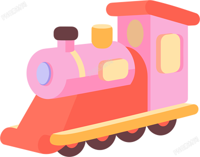 幼兒園卡通火車頭插畫
