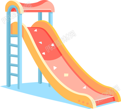 幼兒園卡通滑梯插畫