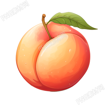 桃子卡通手繪插畫